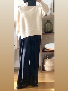 「FLORENT（フローレント）のアイテム（パンツ）」を使った、minako_1027さん（レディース・170cm）の秋コーディネート