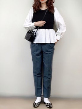 「deux amour（ドゥーザムール）のアイテム（シャツ/ブラウス）」を使った、ange⭐︎さん（レディース・165cm）の夏コーディネート