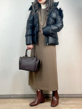 「& chouette（アンドシュエット）のアイテム（ハンドバッグ）」を使った、ange⭐︎さん（レディース・165cm）の秋コーディネート