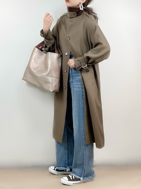 「MACKINTOSH PHILOSOPHY（ﾏｯｷﾝﾄｯｼｭ ﾌｨﾛｿﾌｨｰ）のアイテム（その他アウター）」を使った、ange⭐︎さん（レディース・165cm）の冬コーディネート