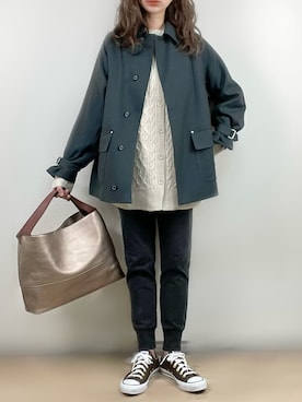 「FUDGE」｜「アイテム（ブルゾン）」を使った、ange⭐︎さん（レディース・165cm）の冬コーディネート
