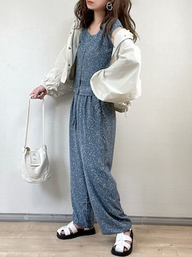 「ごきげんウィーク」｜「アイテム（マウンテンパーカー）」を使った、ange⭐︎さん（レディース・165cm）の春コーディネート