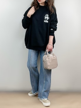 「FIG&VIPER（フィグアンドバイパー）のアイテム（トップス）」を使った、ange⭐︎さん（レディース・165cm）の春コーディネート