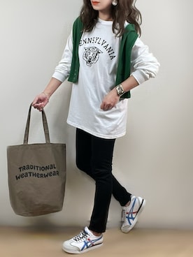 「RUGGEDWORKS（ラゲッドワークス）のアイテム」を使った、ange⭐︎さん（レディース・165cm）の春コーディネート