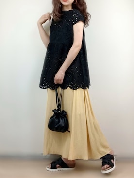 「coen by SIZU（コーエンバイシズ）のアイテム」を使った、ange⭐︎さん（レディース・165cm）の夏コーディネート