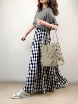 「MATCH&more（マッチアンドモア）のアイテム」を使った、ange⭐︎さん（レディース・165cm）の夏コーディネート