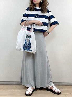 「KATHARINE ROSS（キャサリンロス）のアイテム（バッグ）」を使った、ange⭐︎さん（レディース・165cm）の夏コーディネート