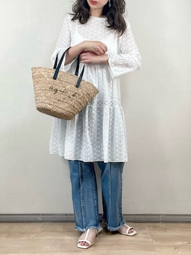 「ナチュラルスタイル」｜「アイテム（アクセサリー）」を使った、ange⭐︎さん（レディース・165cm）の夏コーディネート