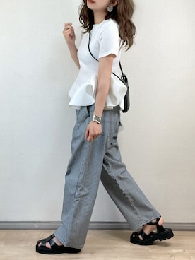 「ごきげんウィーク」｜「アイテム（その他トップス）」を使った、ange⭐︎さん（レディース・165cm）の春コーディネート