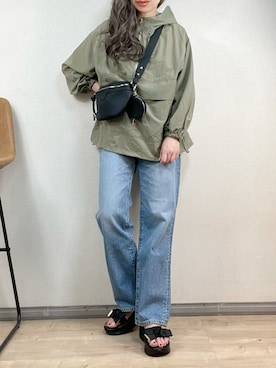 「ap retro（アプレトロ）のアイテム（ブルゾン）」を使った、ange⭐︎さん（レディース・165cm）の春コーディネート