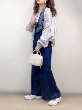 「URBAN RESEARCH Sonny Label（アーバンリサーチサニーレーベル）のアイテム（サロペット/オーバーオール）」を使った、ange⭐︎さん（レディース・165cm）の秋コーディネート