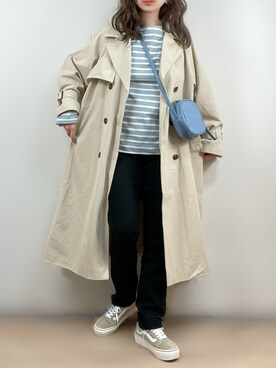 「zucca」｜「アイテム（トレンチコート）」を使った、ange⭐︎さん（レディース・165cm）の春コーディネート