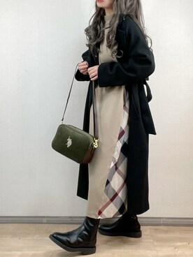 「ap retro（アプレトロ）のアイテム（その他アウター）」を使った、ange⭐︎さん（レディース・165cm）の冬コーディネート