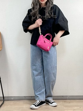 「ap retro（アプレトロ）のアイテム（パンツ）」を使った、ange⭐︎さん（レディース・165cm）の夏コーディネート