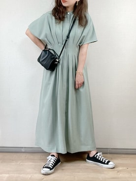「カジュアルダウン」｜「アイテム（ワンピース/ドレス）」を使った、ange⭐︎さん（レディース・165cm）の夏コーディネート
