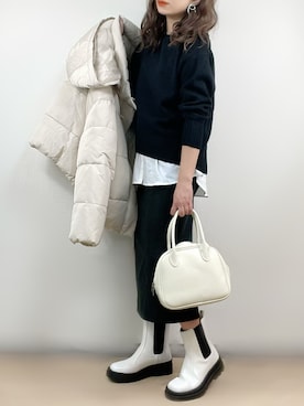 「URBAN RESEARCH ROSSO」｜「アイテム（ダウンジャケット/コート）」を使った、ange⭐︎さん（レディース・165cm）の冬コーディネート