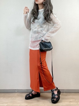 「NOISE MAKER（ノイズメーカー）のアイテム（Tシャツ/カットソー）」を使った、ange⭐︎さん（レディース・165cm）の夏コーディネート