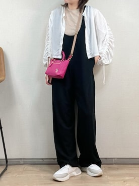 「ap retro（アプレトロ）のアイテム（オールインワン・サロペット）」を使った、ange⭐︎さん（レディース・165cm）の夏コーディネート