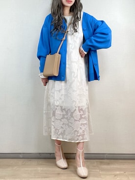 「シアーワンピース」｜「アイテム（ブーツ）」を使った、ange⭐︎さん（レディース・165cm）の冬コーディネート