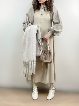 「Ciena」｜「アイテム（ブーツ）」を使った、ange⭐︎さん（レディース・165cm）の冬コーディネート