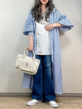 「EDWIN」｜「アイテム（アクセサリー）」を使った、ange⭐︎さん（レディース・165cm）の春コーディネート
