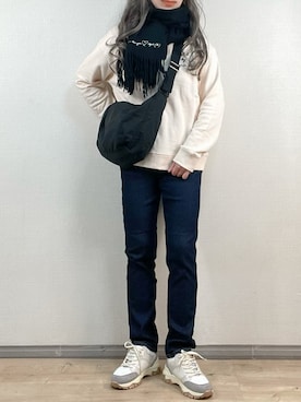 「To b. by agnes b.（トゥービーバイアニエスベー）のアイテム（ファッション雑貨）」を使った、ange⭐︎さん（レディース・165cm）の冬コーディネート