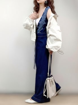 「URBAN RESEARCH Sonny Label（アーバンリサーチサニーレーベル）のアイテム（オールインワン・サロペット）」を使った、ange⭐︎さん（レディース・165cm）の秋コーディネート