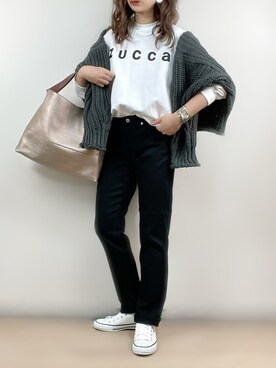 「zucca」｜「アイテム（スウェット）」を使った、ange⭐︎さん（レディース・165cm）の秋コーディネート