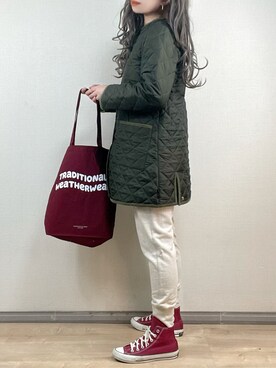 「カーキアウター」｜「アイテム（その他アウター）」を使った、ange⭐︎さん（レディース・165cm）の秋コーディネート