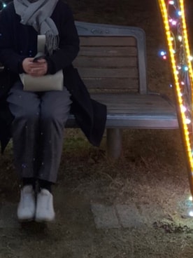 「evam eva（エヴァムエヴァ）のアイテム」を使った、ginayaさん（レディース・154cm）の冬コーディネート