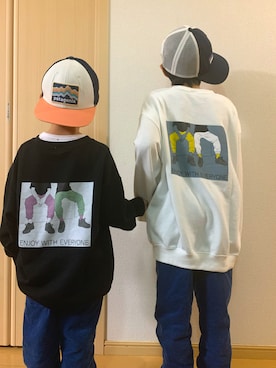 「jeans-b（ジーンズベー）のアイテム」を使った、kaochaaaanさん（キッズ・127cm）の冬コーディネート