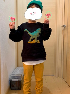 「DILASH（ディラッシュ）のアイテム」を使った、kaochaaaanさん（キッズ・127cm）の冬コーディネート