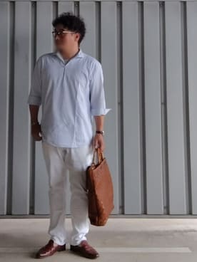 「アイテム（スリッポン）」を使った、pianojaccさん（メンズ・172cm）の秋コーディネート