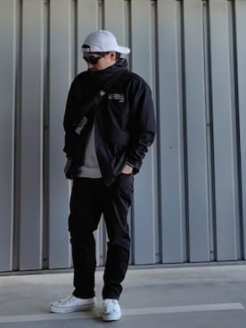 「アイテム（ボディバッグ/ウエストポーチ）」を使った、pianojaccさん（メンズ・172cm）の冬コーディネート