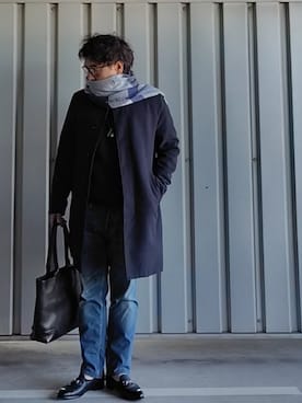 「EDIFICE（エディフィス）のアイテム」を使った、pianojaccさん（メンズ・172cm）の冬コーディネート
