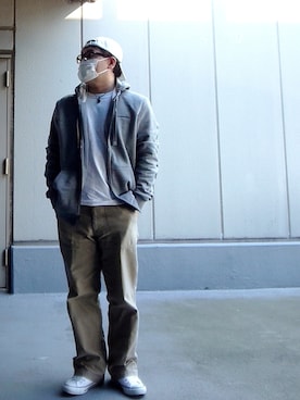 「アイテム（パーカー）」を使った、pianojaccさん（メンズ・172cm）の春コーディネート