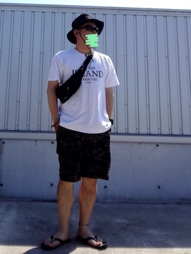 「アイテム（アンクレット）」を使った、pianojaccさん（メンズ・172cm）の夏コーディネート