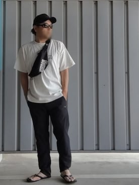 「アイテム（キャップ）」を使った、pianojaccさん（メンズ・172cm）の夏コーディネート