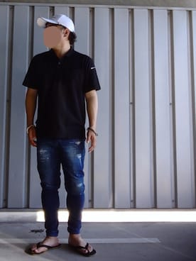 「アイテム（デニムパンツ）」を使った、pianojaccさん（メンズ・172cm）の夏コーディネート