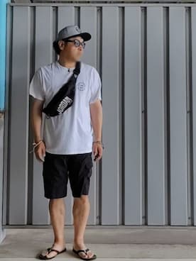 「BRIXTON(ブリクストン)のアイテム」を使った、pianojaccさん(メンズ・172cm)の夏コーディネート