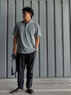 「アイテム（ポロシャツ）」を使った、pianojaccさん（メンズ・172cm）の秋コーディネート