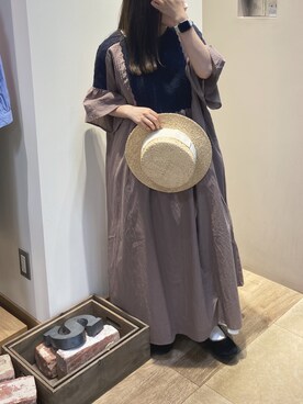 「Samansa Mos2（サマンサ モスモス）のモチーフレースワンピース（ワンピース）」を使った、i.さん（レディース・150cm）の春コーディネート