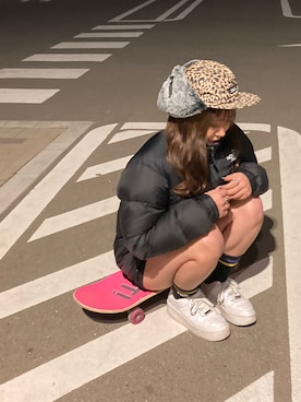 「X-girl（エックスガール）のアイテム」を使った、mk0077さん（レディース・152cm）の冬コーディネート