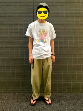 「gilet（ジレ）のアイテム」を使った、onemidayo さん（メンズ・177cm）の夏コーディネート