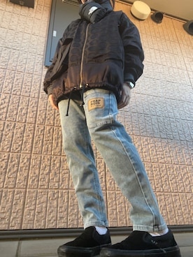 「FRAPBOIS」｜「アイテム（スリッポン）」を使った、mikiさん（レディース・160cm）の冬コーディネート