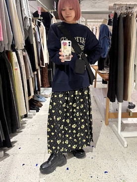 「LOWRYS FARM（ローリーズファーム）のLFポーチツキショルダー 284037（ショルダーバッグ）」を使った、yuicoさん（レディース・157cm）の冬コーディネート