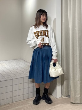 「アイテム（スウェット）」を使った、yuicoさん（レディース・157cm・20代）の春コーディネート