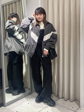 「アイテム（ブルゾン）」を使った、yuicoさん（レディース・157cm・20代）の冬コーディネート