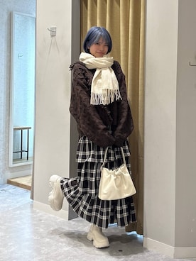 「アイテム（ポロシャツ）」を使った、yuicoさん（レディース・157cm・20代）の冬コーディネート