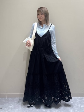 「LOWRYS FARM（ローリーズファーム）のニットパンプス 635642（パンプス、その他）」を使った、yuicoさん（レディース・157cm）の春コーディネート